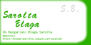 sarolta blaga business card